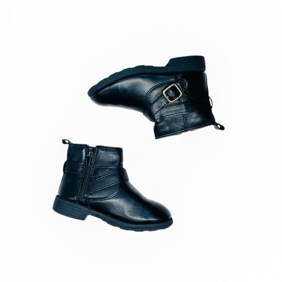 Carter's Black Biker Ankle Booties - Girls Size 9 - Picture 2 of 5